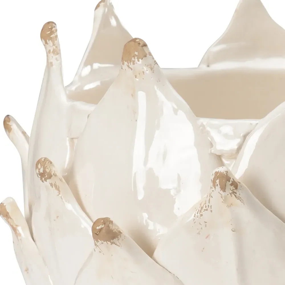 Maelle Round Table Vase - White, Porcelain