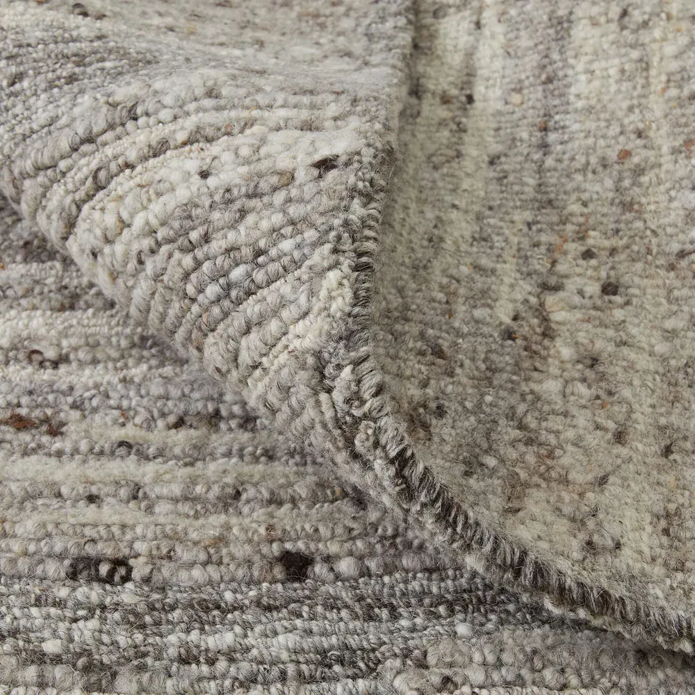 Maeve Abstract Patterned Rug - Grey, Wool