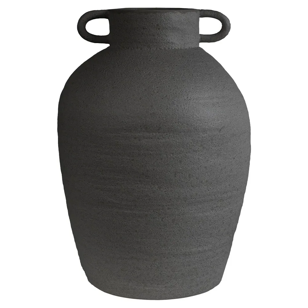Maeve Large Amphora Table Vase - Black, Ceramic