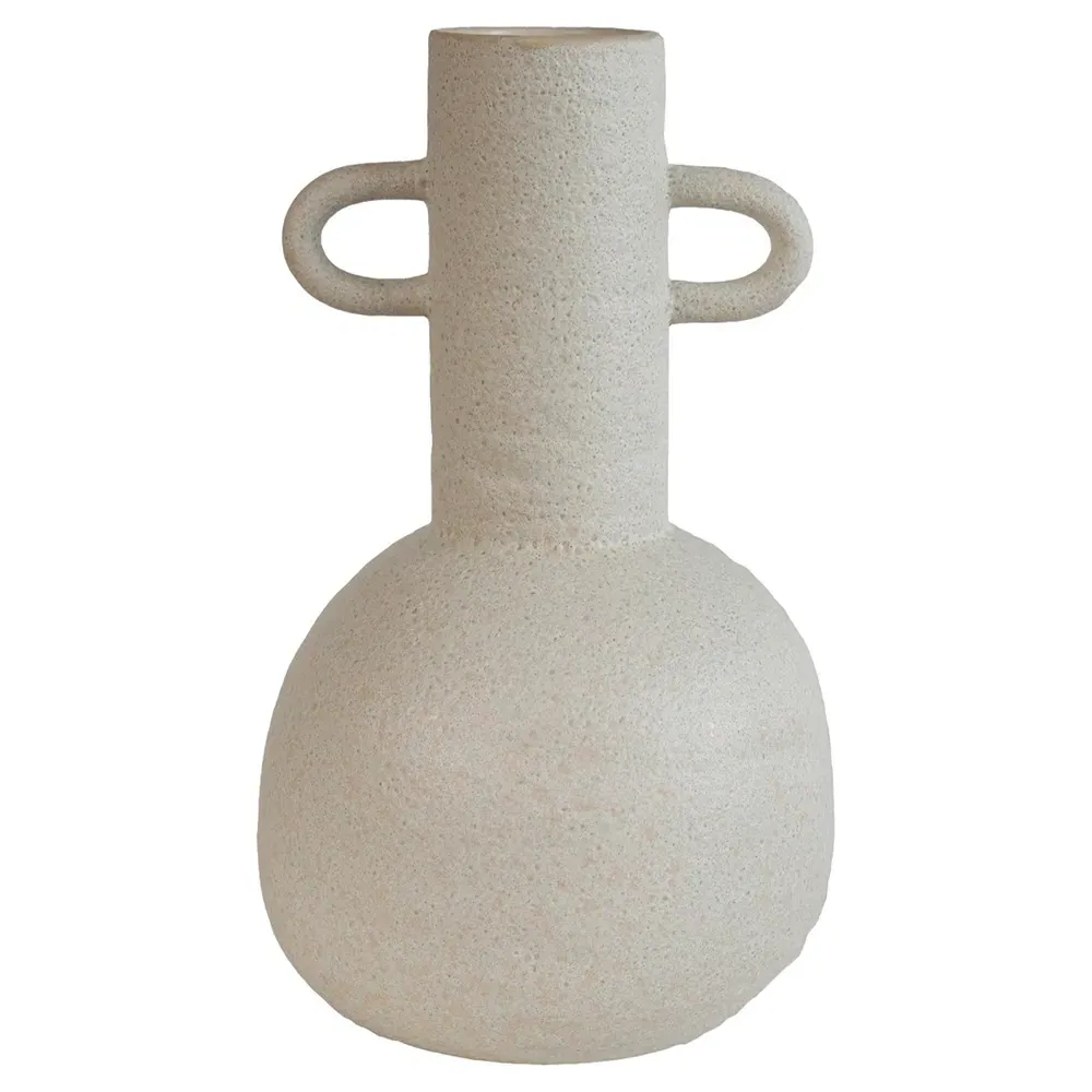 Maeve Medium Amphora Table Vase - Beige, Ceramic
