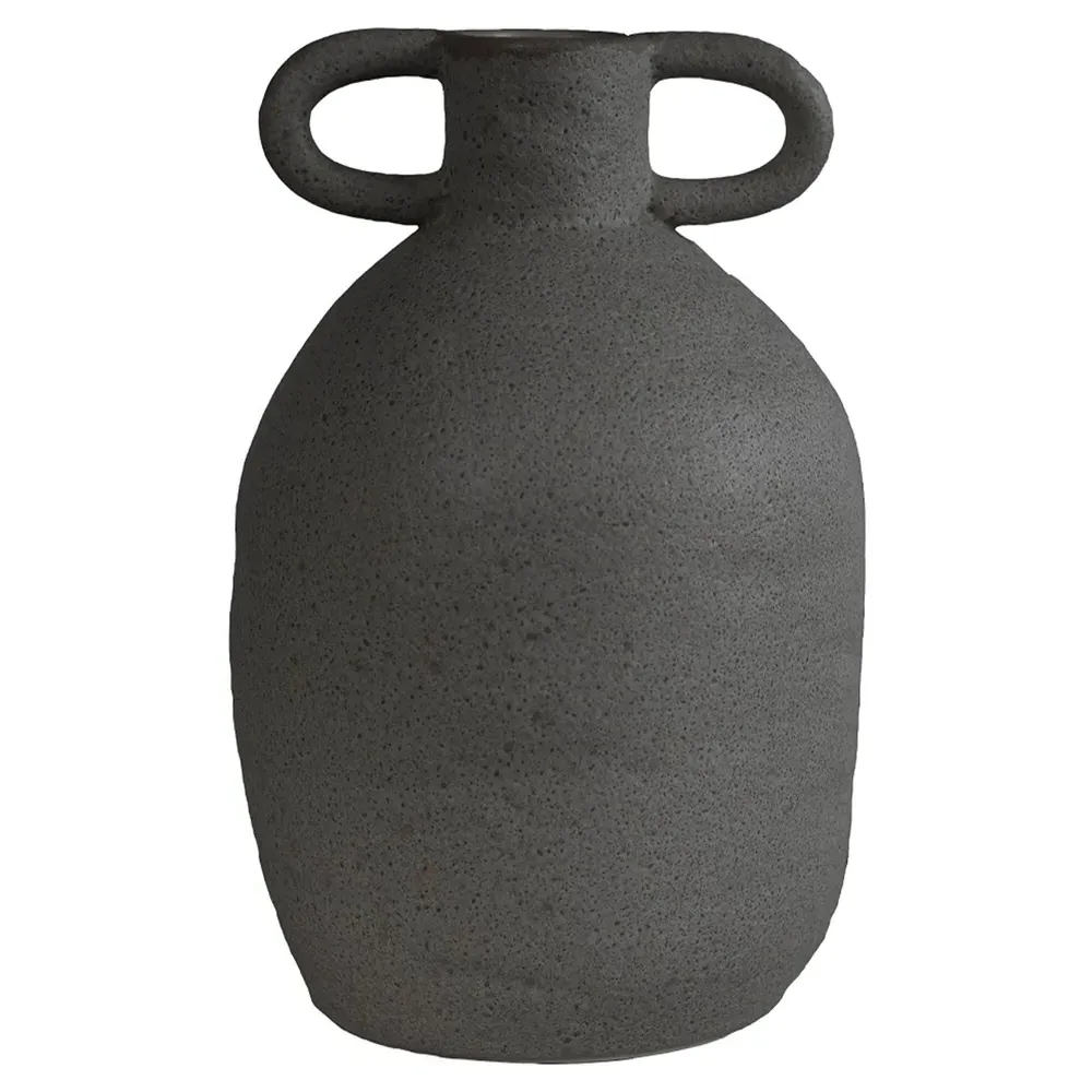 Maeve Small Amphora Table Vase - Black, Ceramic