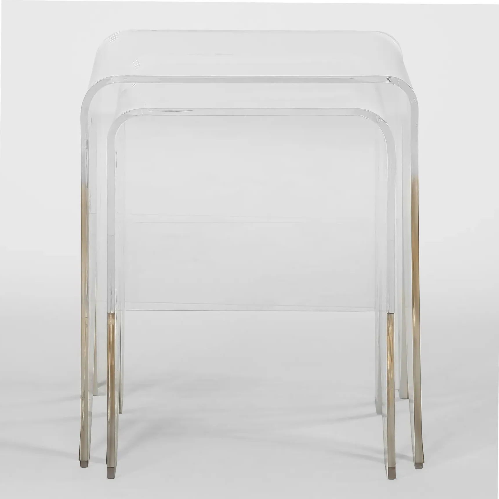 Magnolia Waterfall Nesting Table - Clear, Acrylic