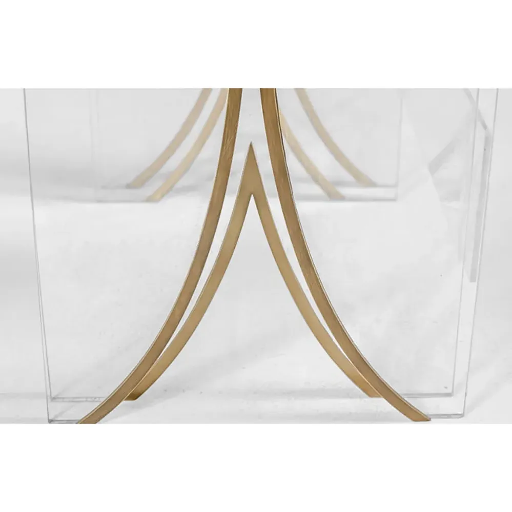 Magnolia Waterfall Nesting Table - Clear, Acrylic