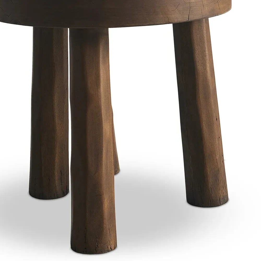 Maha Nesting Accent Stools - Brown, Reclaimed Wood