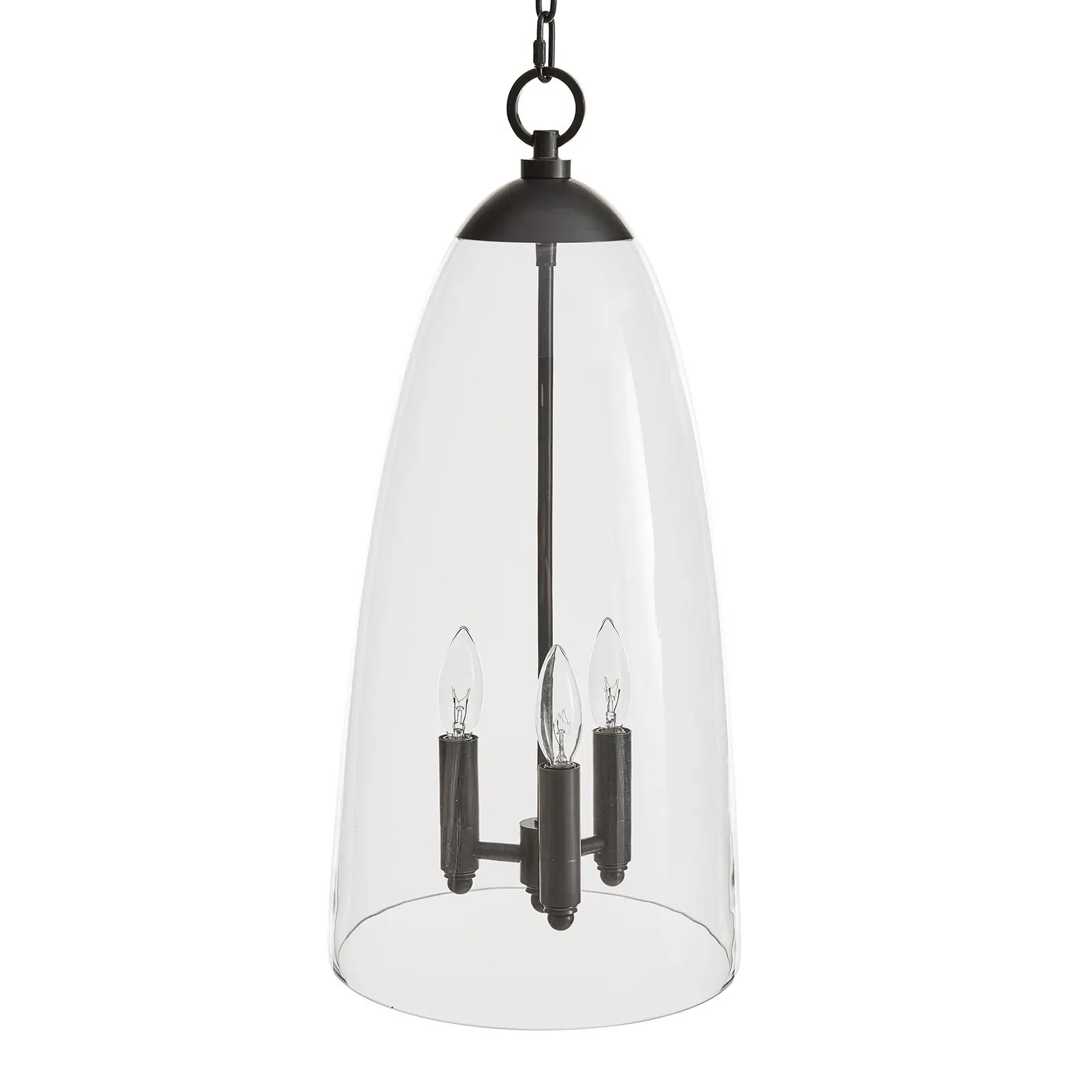 Maiden Glass Shade Pendant Light - Bronze, Metal