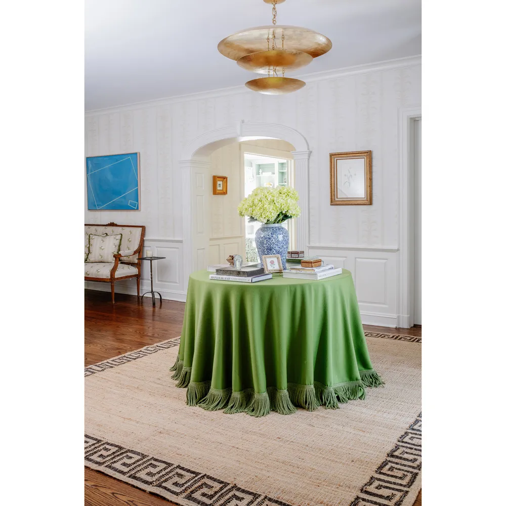 Maisha Border Patterned Rug - Brown, Blended Yarn