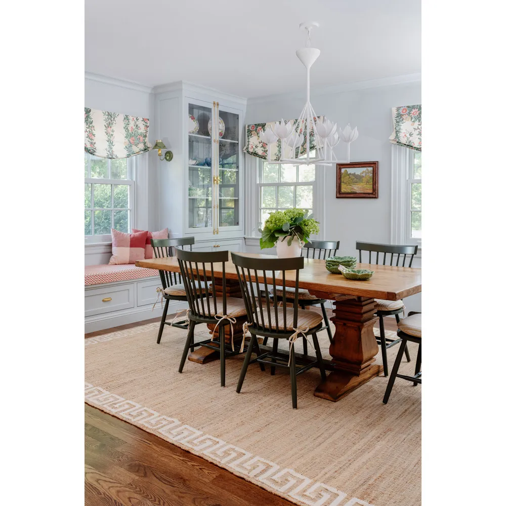 Maisha Border Patterned Rug - Ivory, Blended Yarn