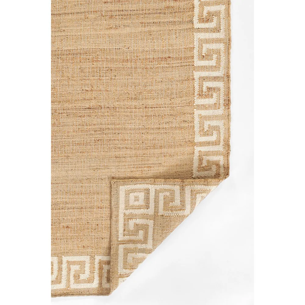 Maisha Border Patterned Rug - Ivory, Blended Yarn