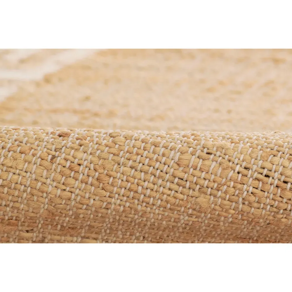 Maisha Border Patterned Rug - Ivory, Blended Yarn