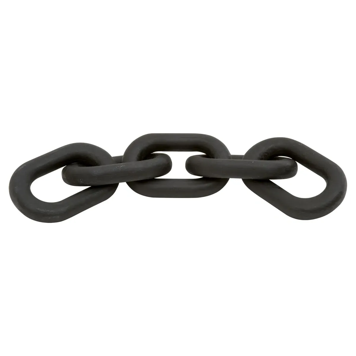 Maisha Chain Link Sculpture - Black Wash, Reclaimed Pine
