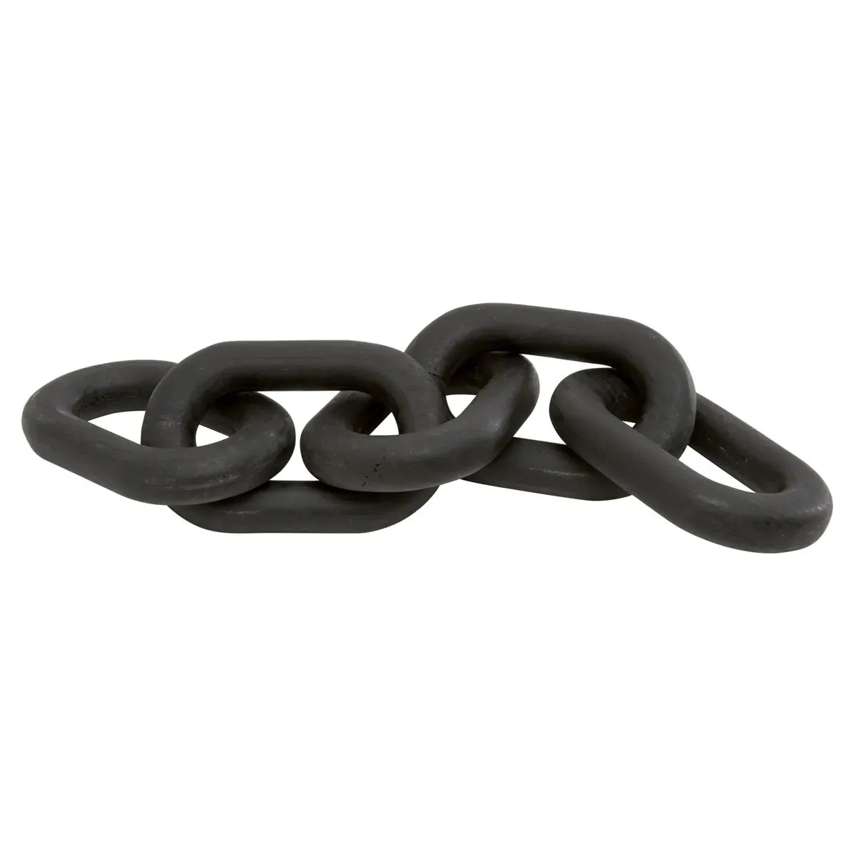 Maisha Chain Link Sculpture - Black Wash, Reclaimed Pine image