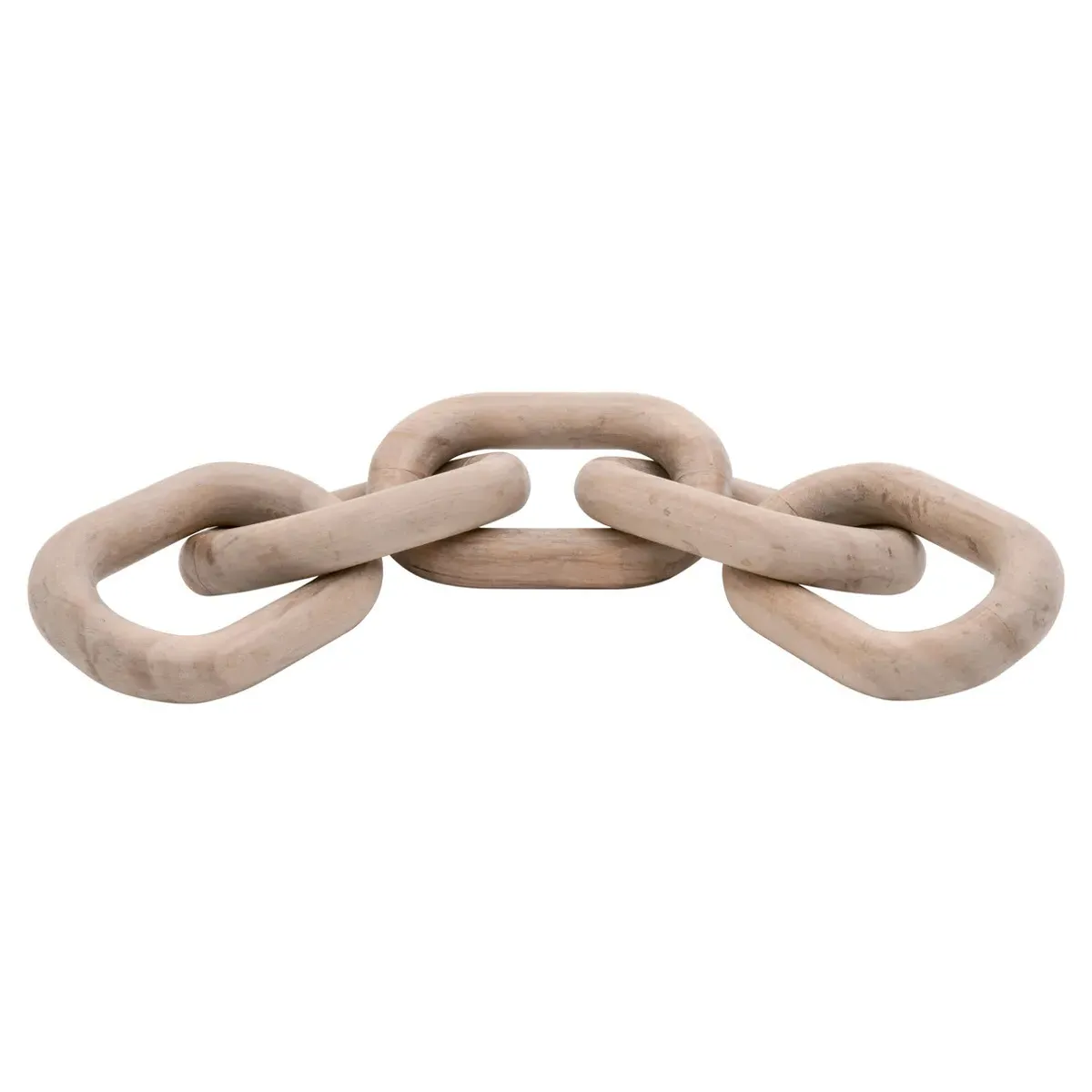 Maisha Chain Link Sculpture - Smoke Grey, Reclaimed Pine