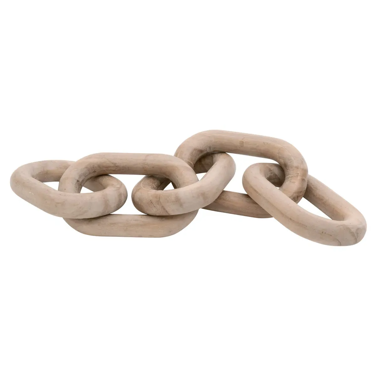 Maisha Chain Link Sculpture - Smoke Grey, Reclaimed Pine