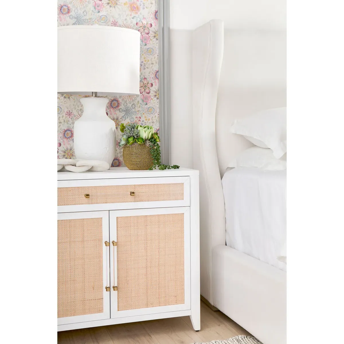 Maisha Chain Link Sculpture - White Wash, Reclaimed Pine