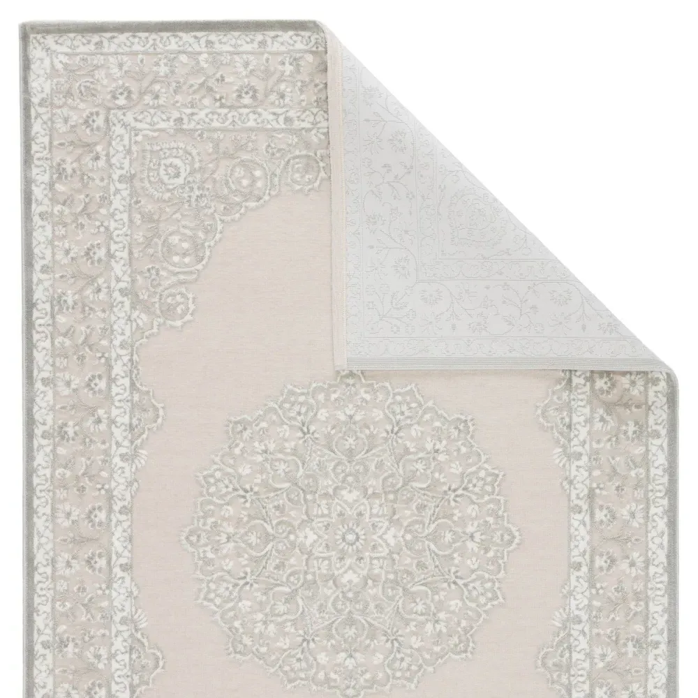 Maisie Floral Patterned Rug - Grey