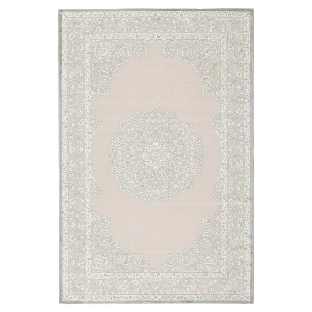 Maisie Floral Patterned Rug - Grey