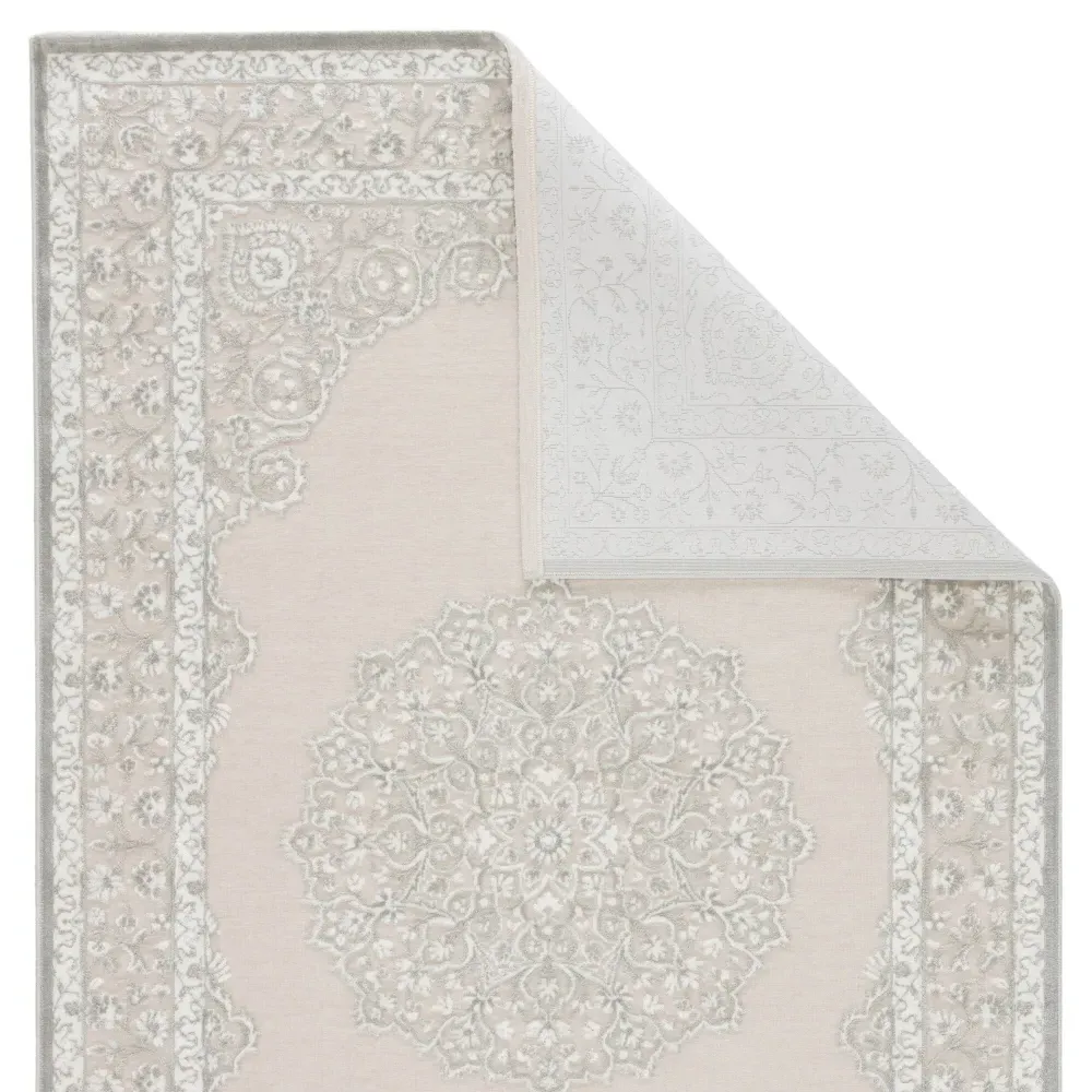 Maisie Floral Patterned Rug - Grey