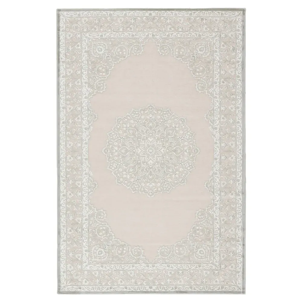 Maisie Floral Patterned Rug - Grey