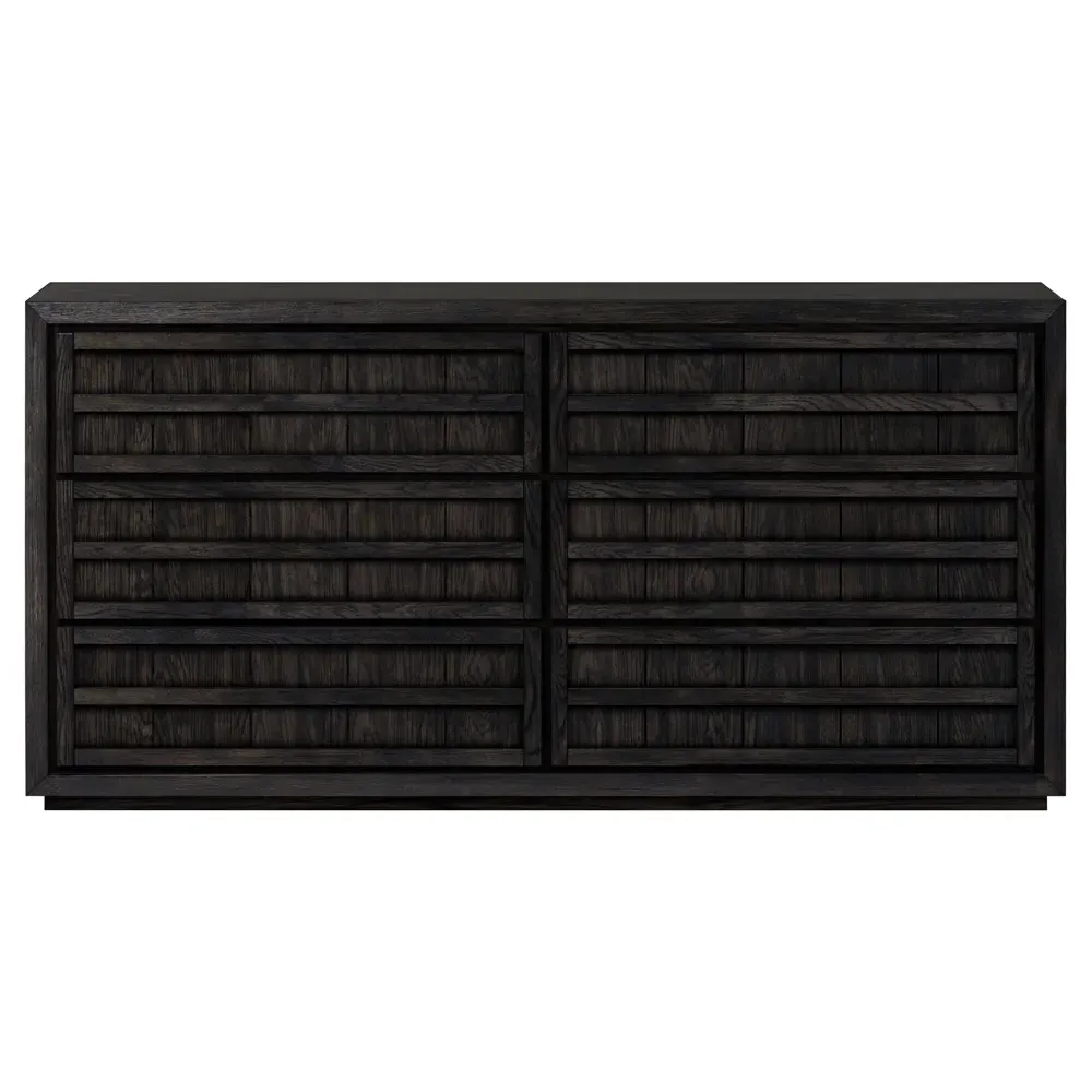 Maisy Double Dresser - Charcoal, Oak image