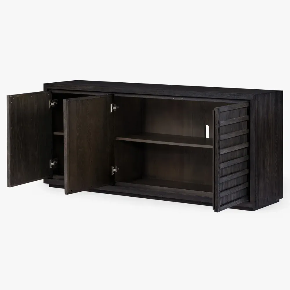 Maisy Rustic Lodge Buffet - Charcoal, Oak