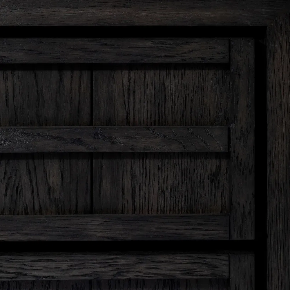 Maisy Rustic Lodge Buffet - Charcoal, Oak