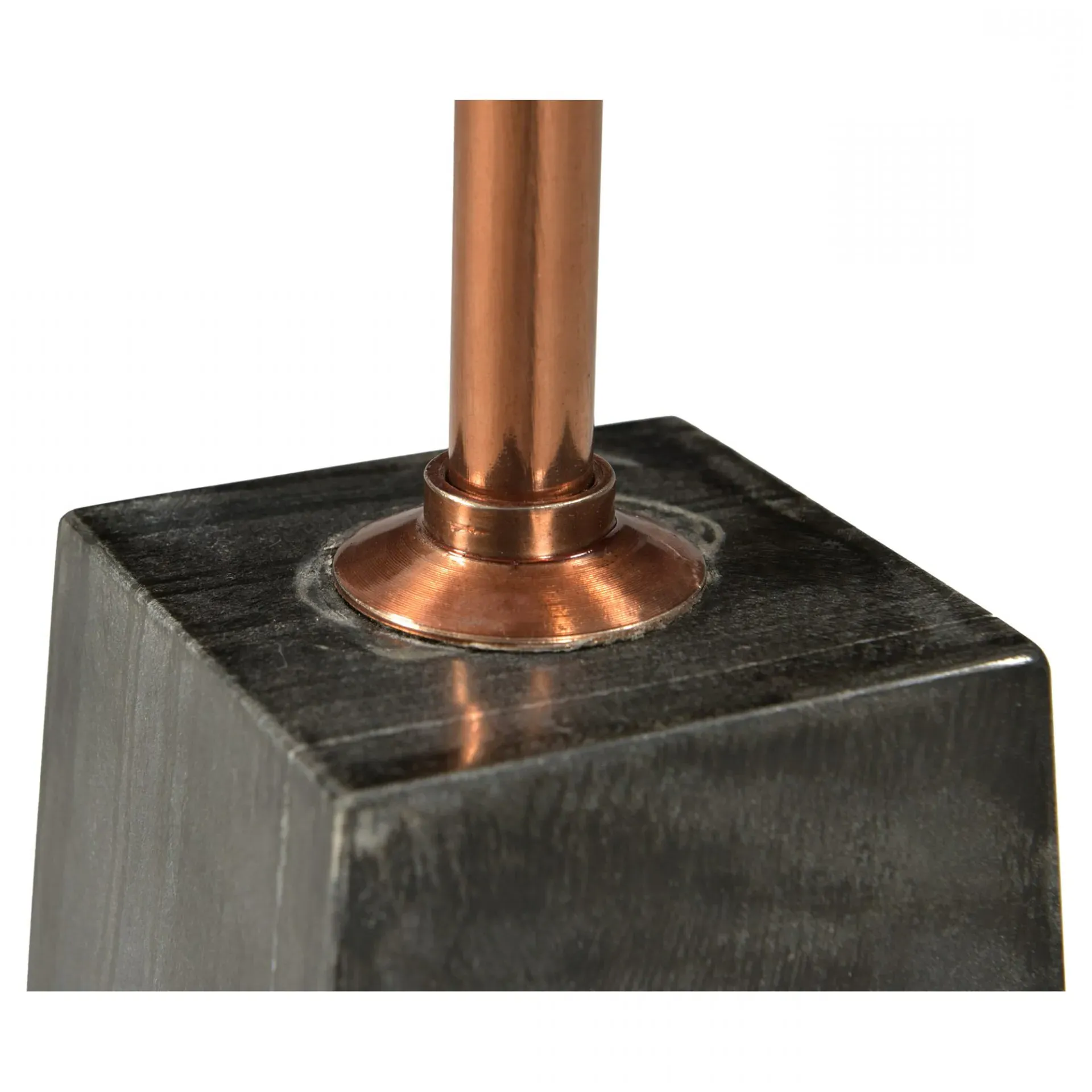 Makenna Round Side Table - White, Marble