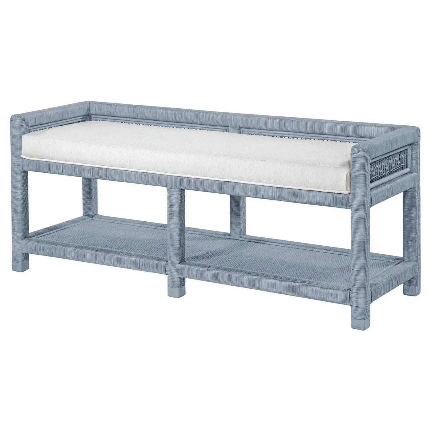 Mako Bench - Blue, Rattan
