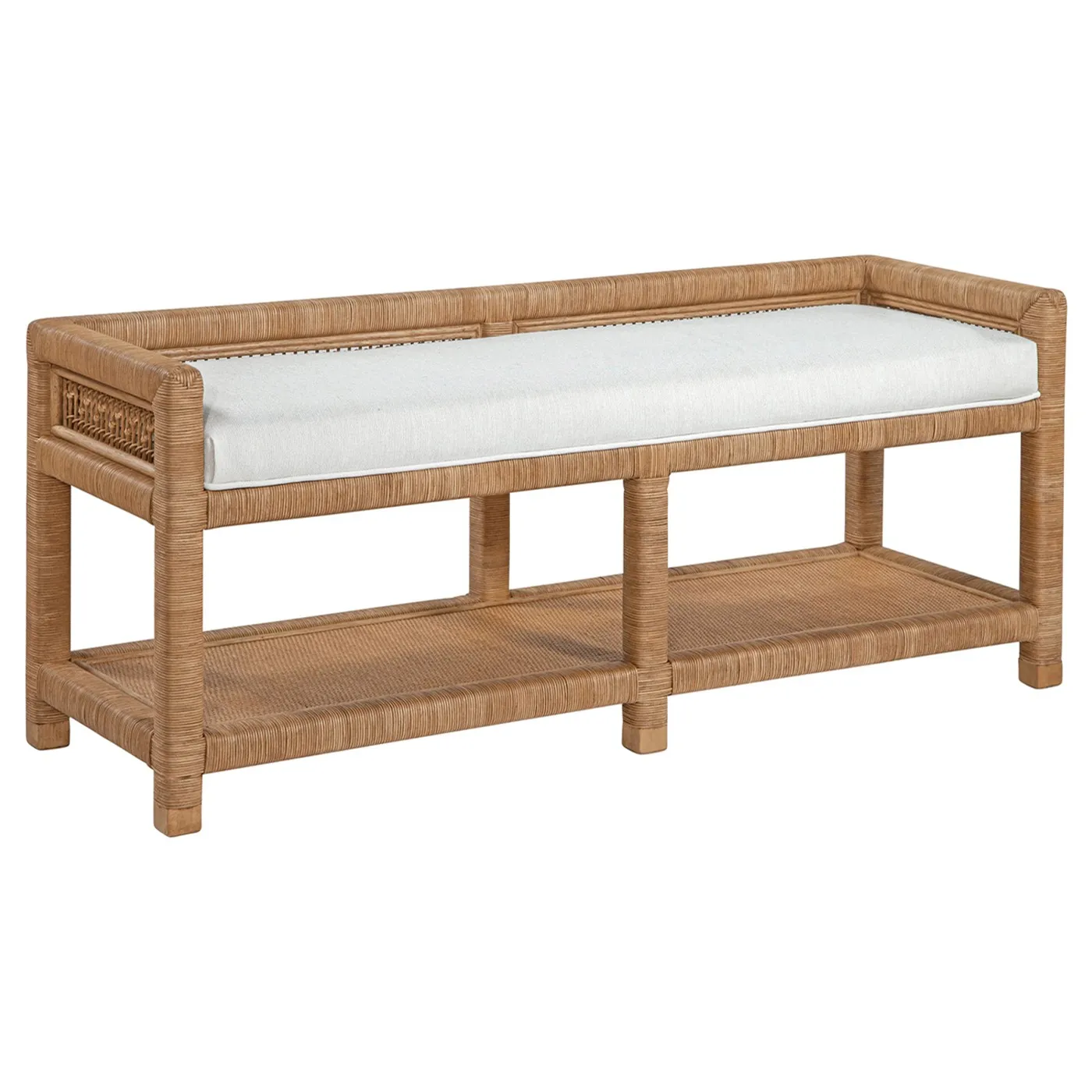 Mako Bench - Brown, Rattan