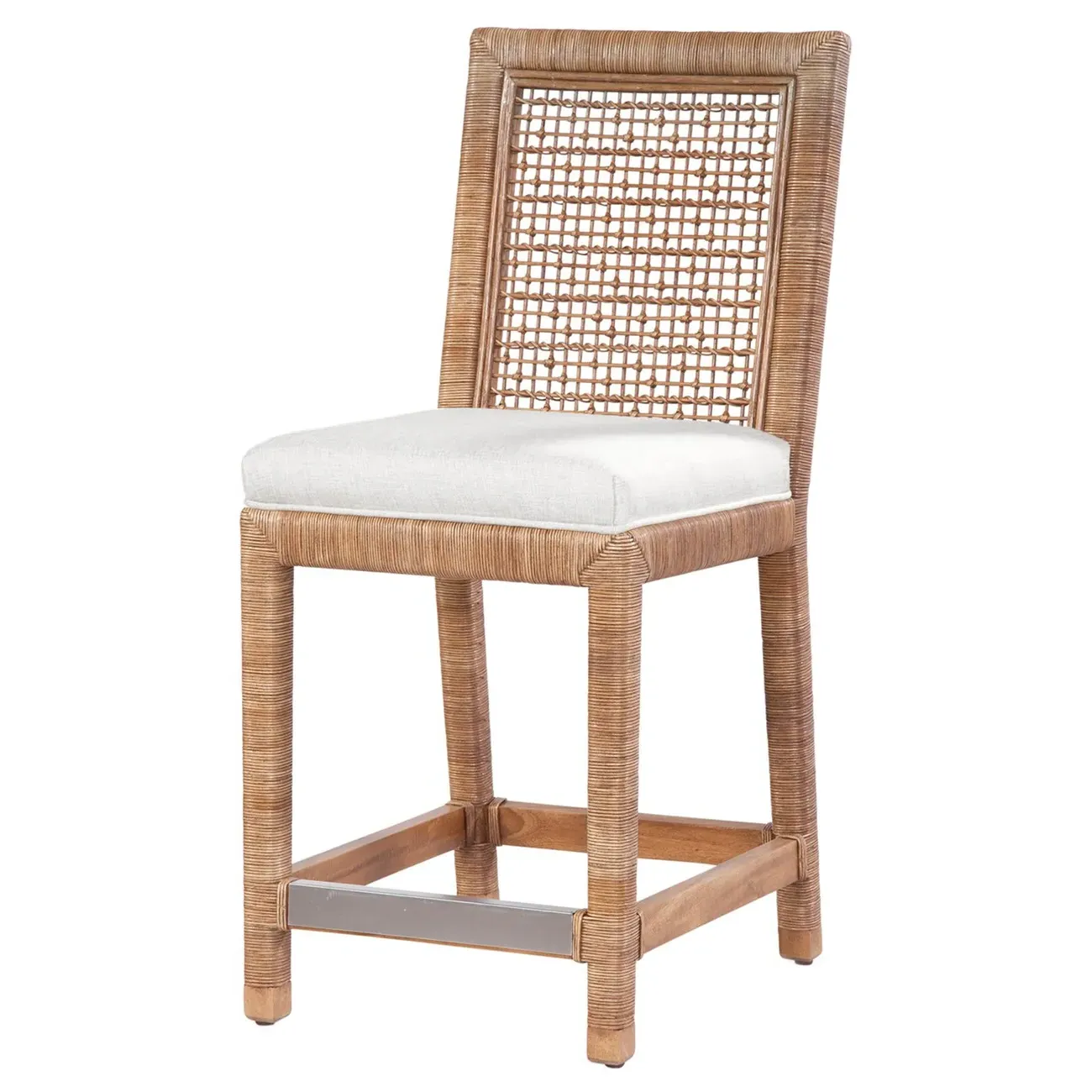 Mako Counter Stool - Brown, Rattan