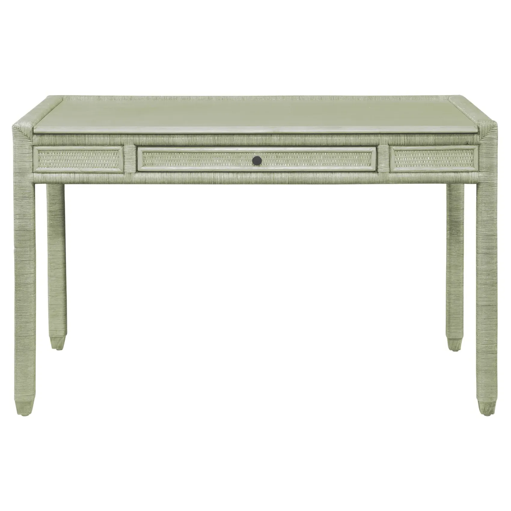 Mako Rattan Writing Desk - Green