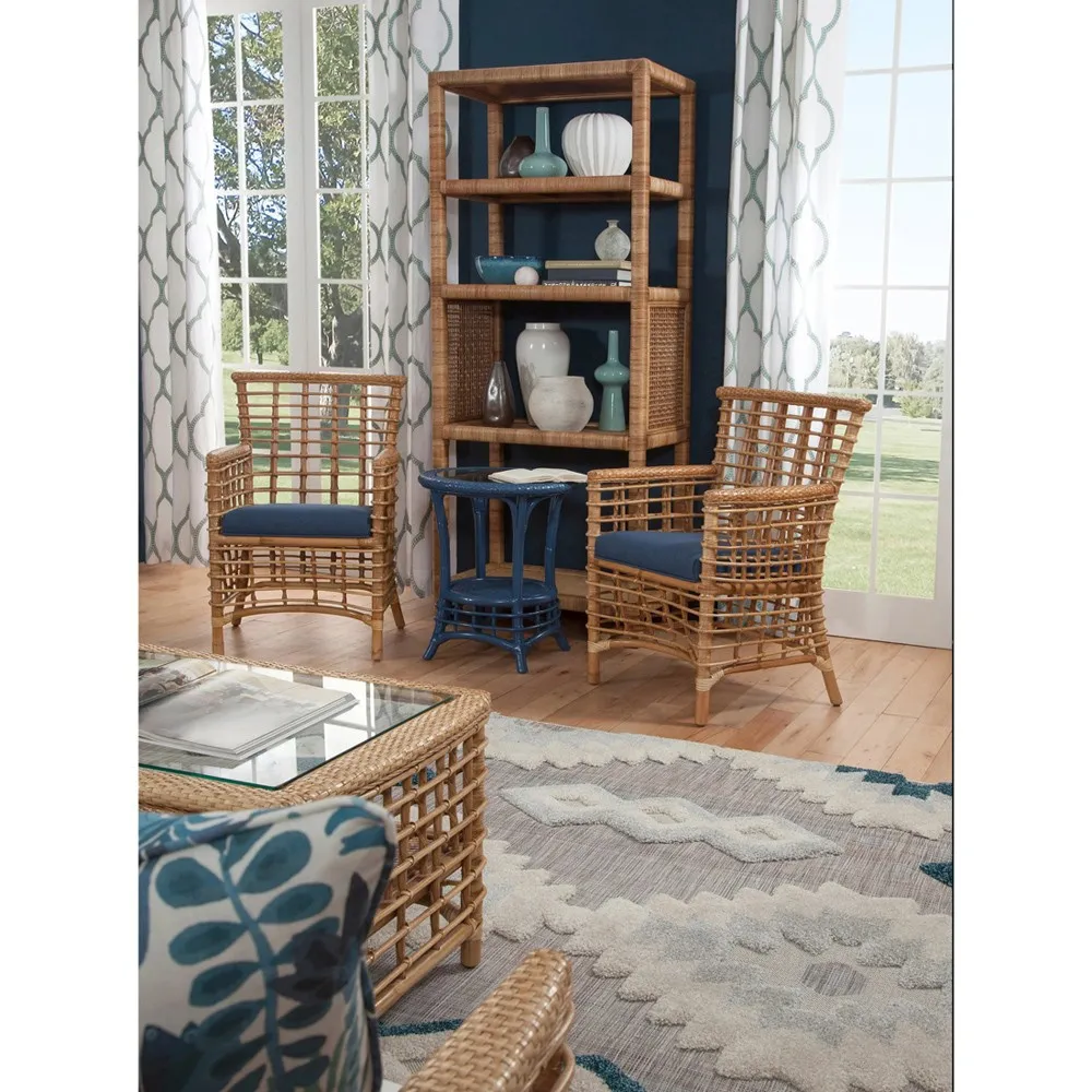 Mako Woven Rattan Etagere - Brown