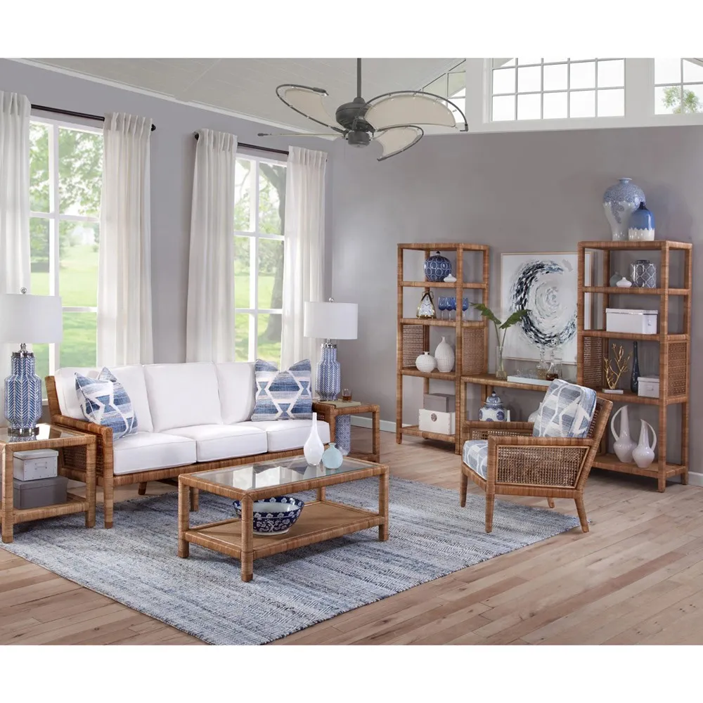 Mako Woven Rattan Etagere - Brown