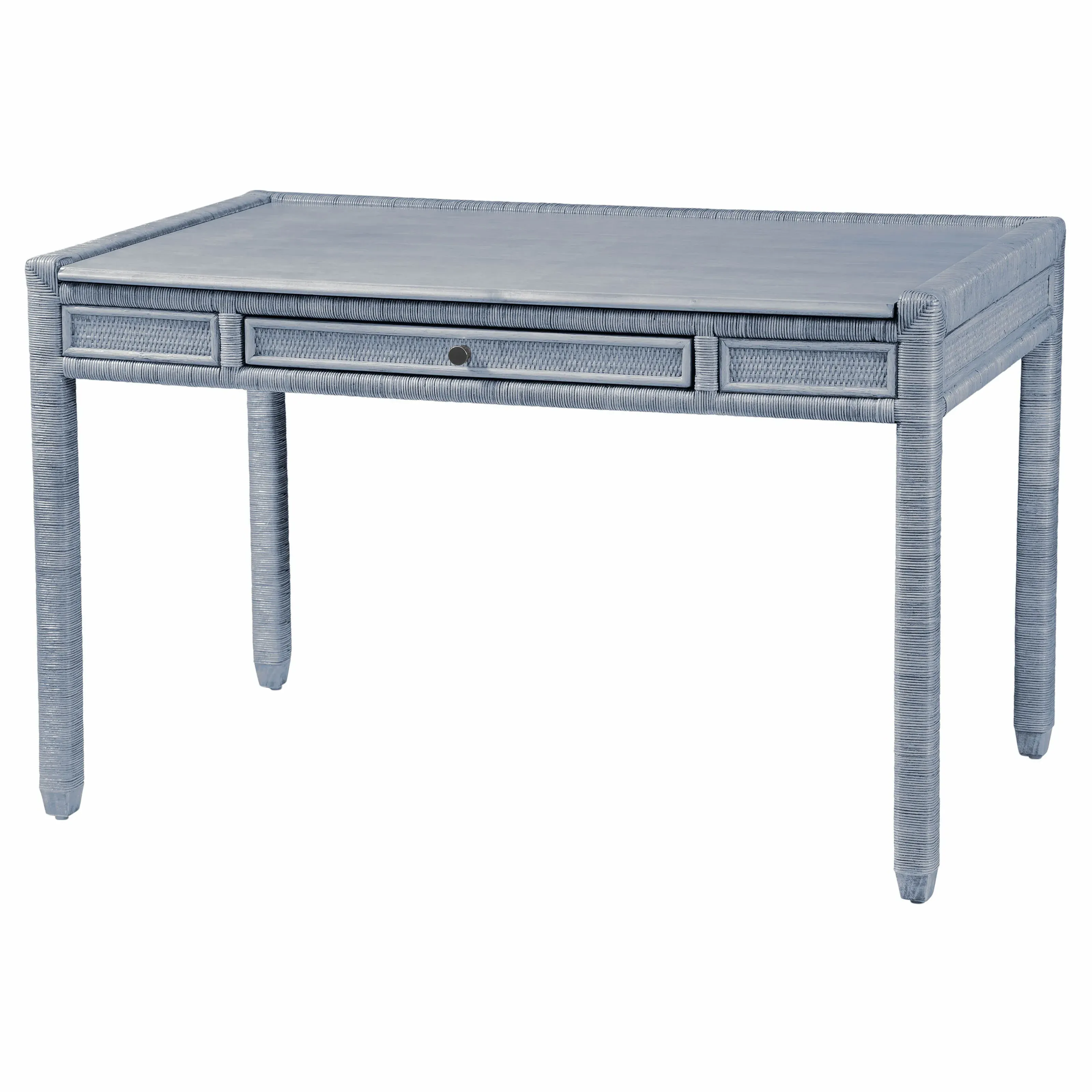Mako Writing Desk - Blue, Rattan