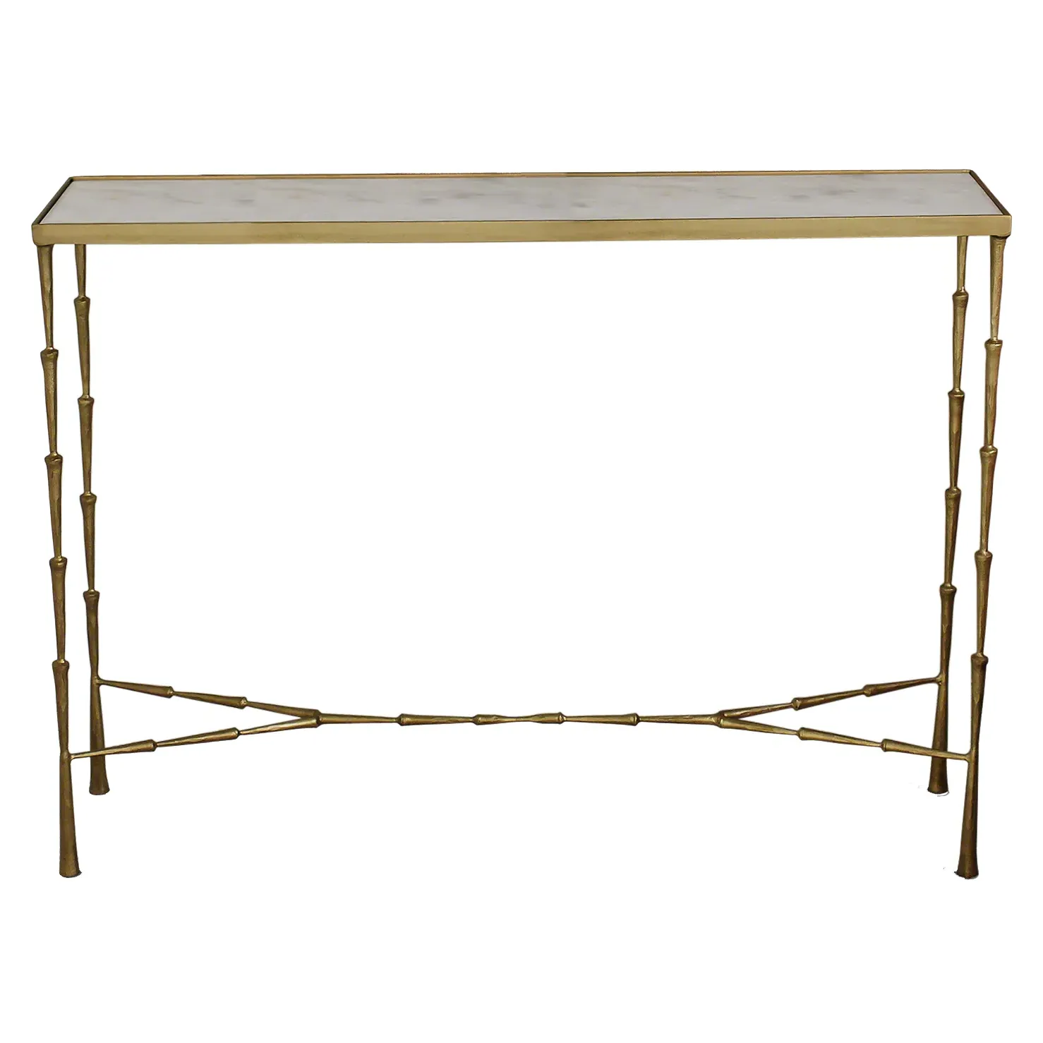 Malachi Console Table - White, Marble