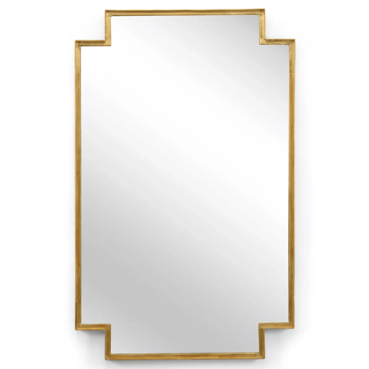 Malcolm Rectangular Wall Mounted Mirror - Gold, Iron image