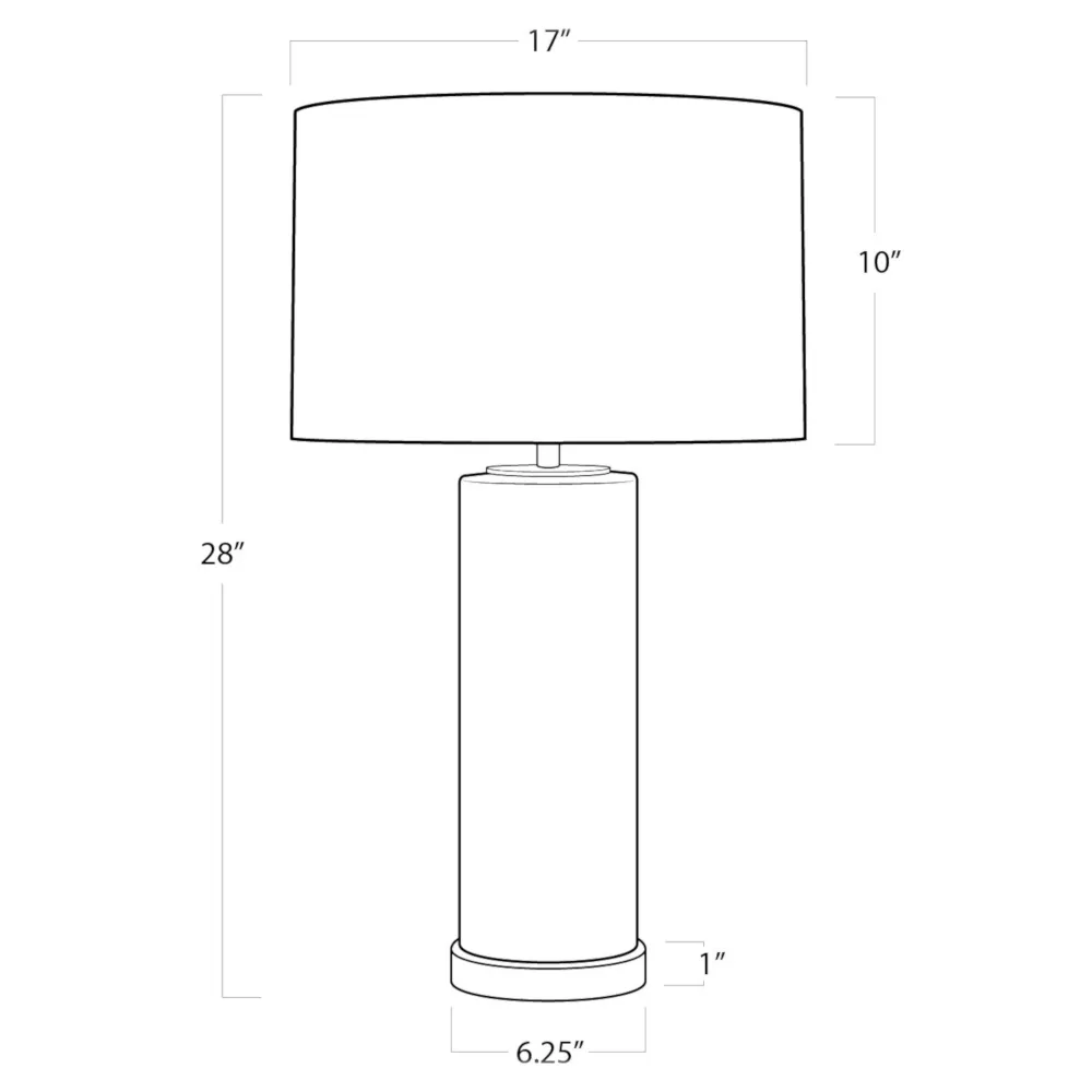 Mali Coastal Ceramic Table Lamp - Indigo