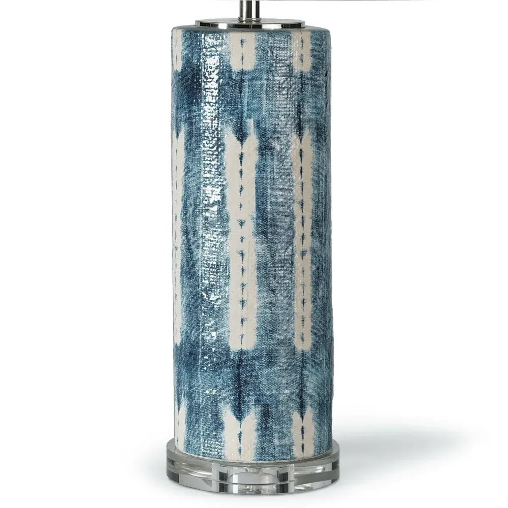 Mali Coastal Ceramic Table Lamp - Indigo