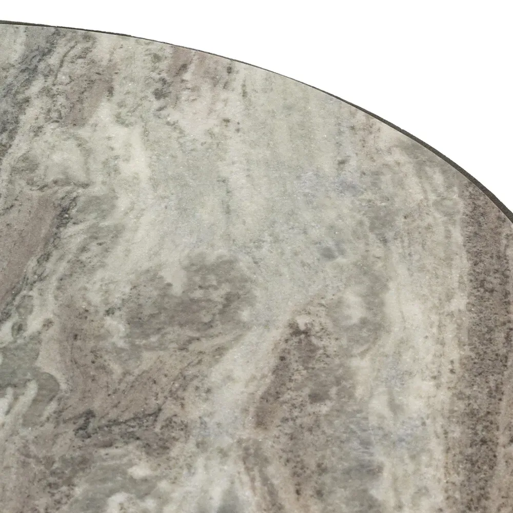 Malia Round Coffee Table - River Grey, Marble