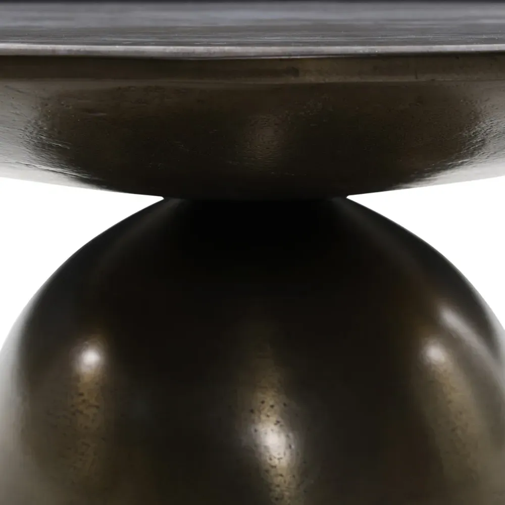 Malia Round Coffee Table - Taupe, Marble