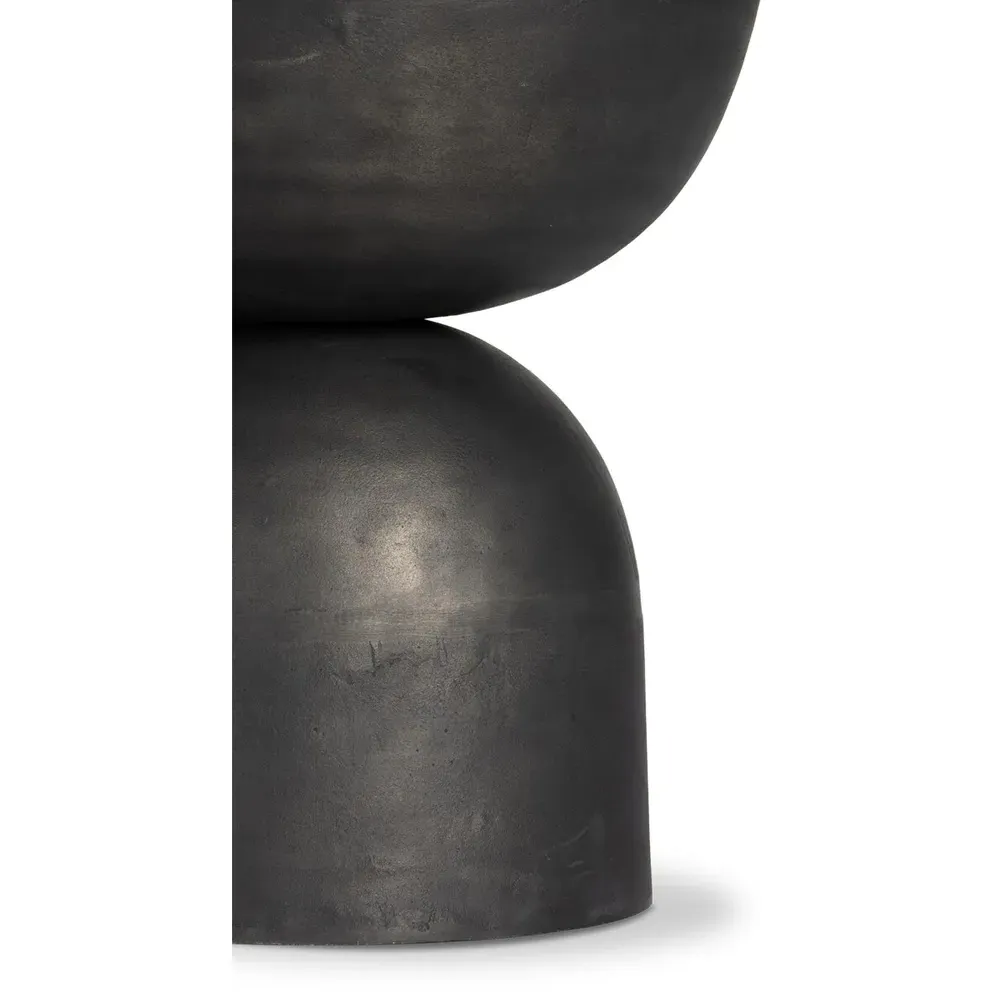 Malia Round End Table - River Grey, Marble