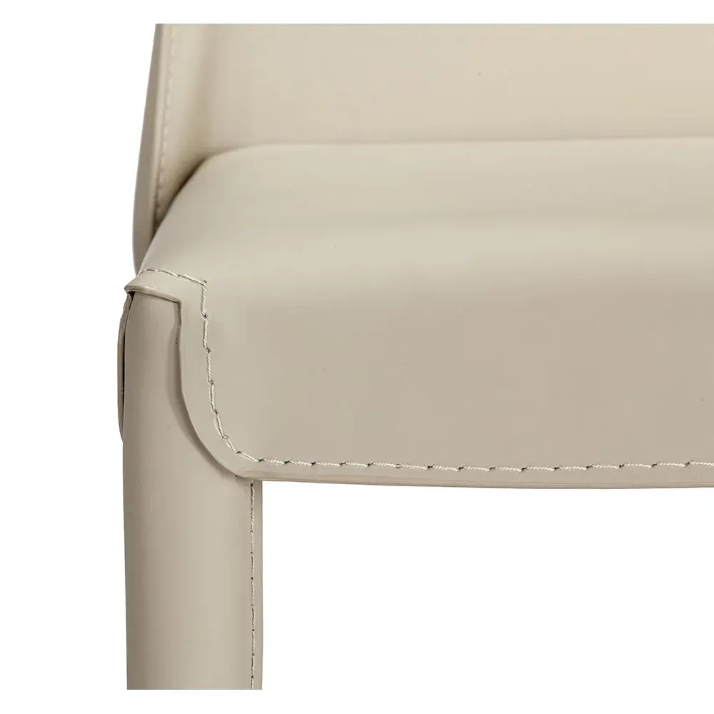 Malin Counter Stool - Beige, Leather