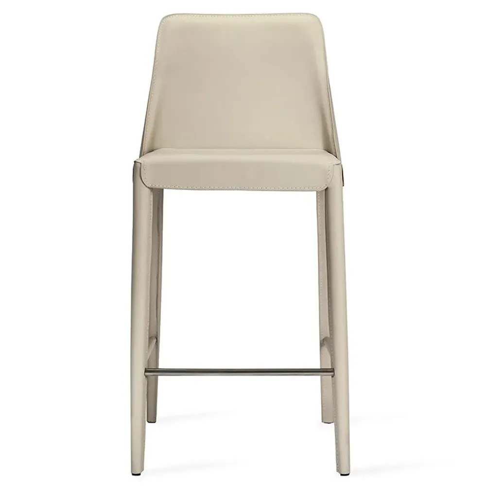 Malin Counter Stool - Beige, Leather image