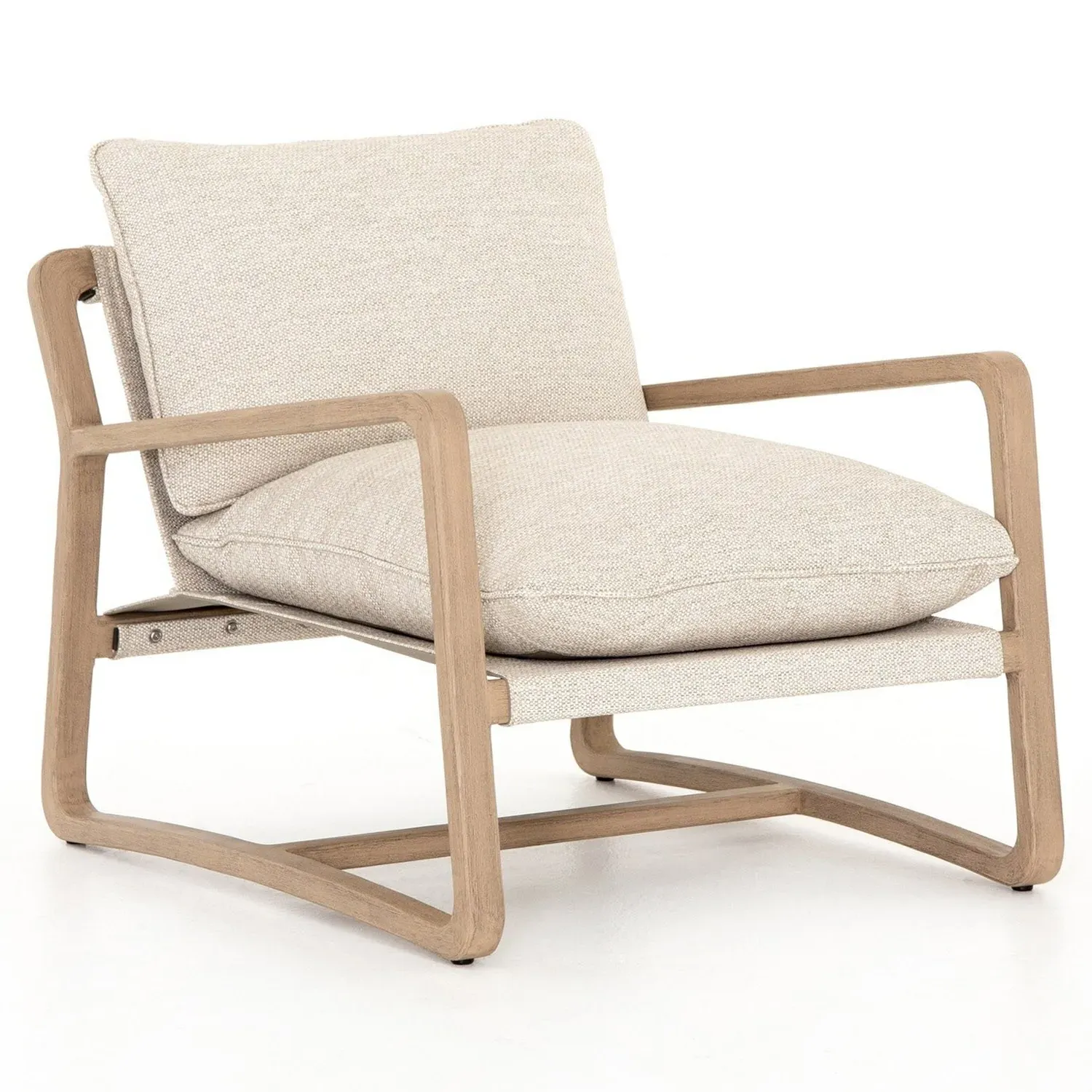 Maliyah Outdoor Lounge Chair - Beige, Teak