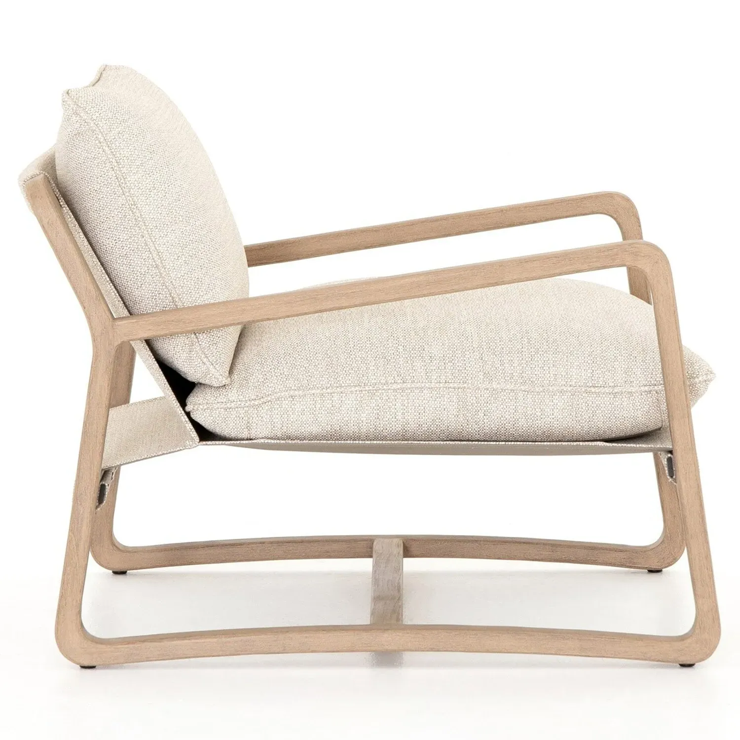 Maliyah Outdoor Lounge Chair - Beige, Teak