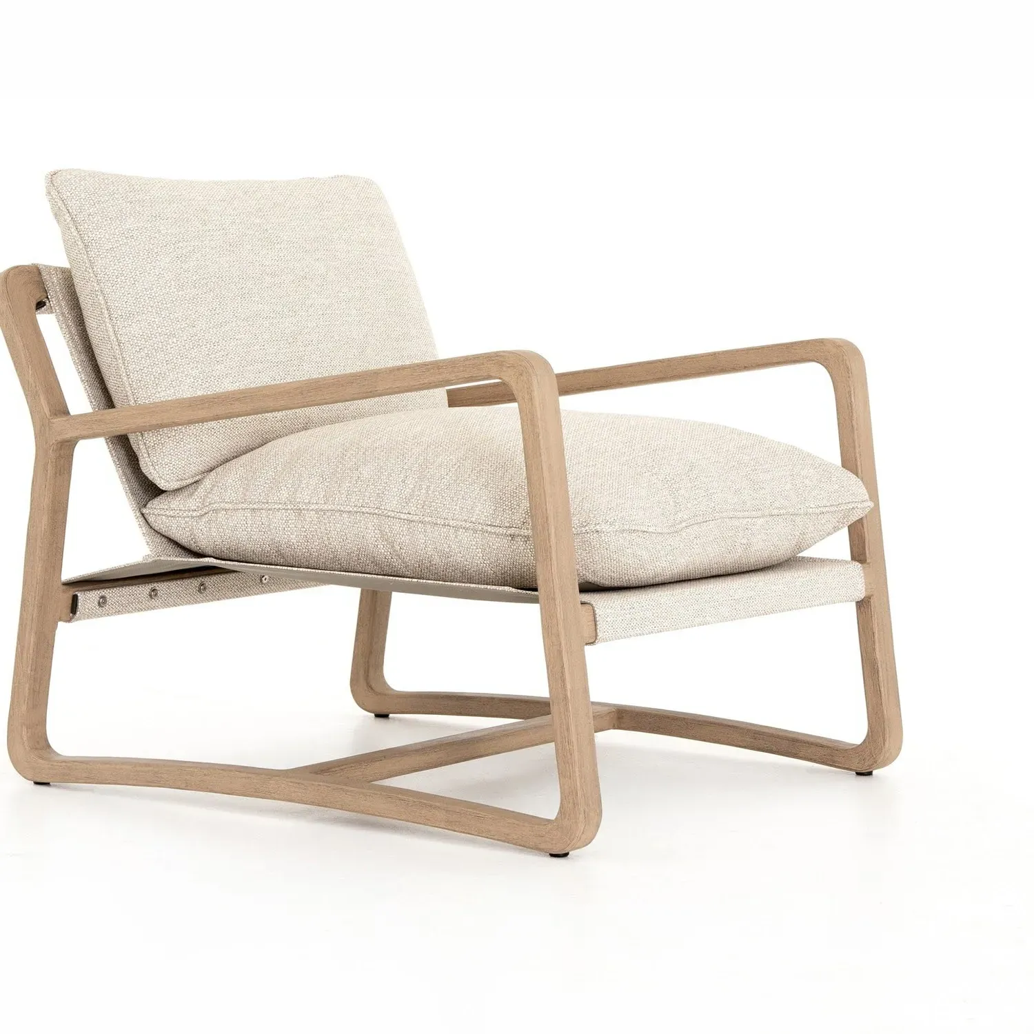 Maliyah Outdoor Lounge Chair - Beige, Teak