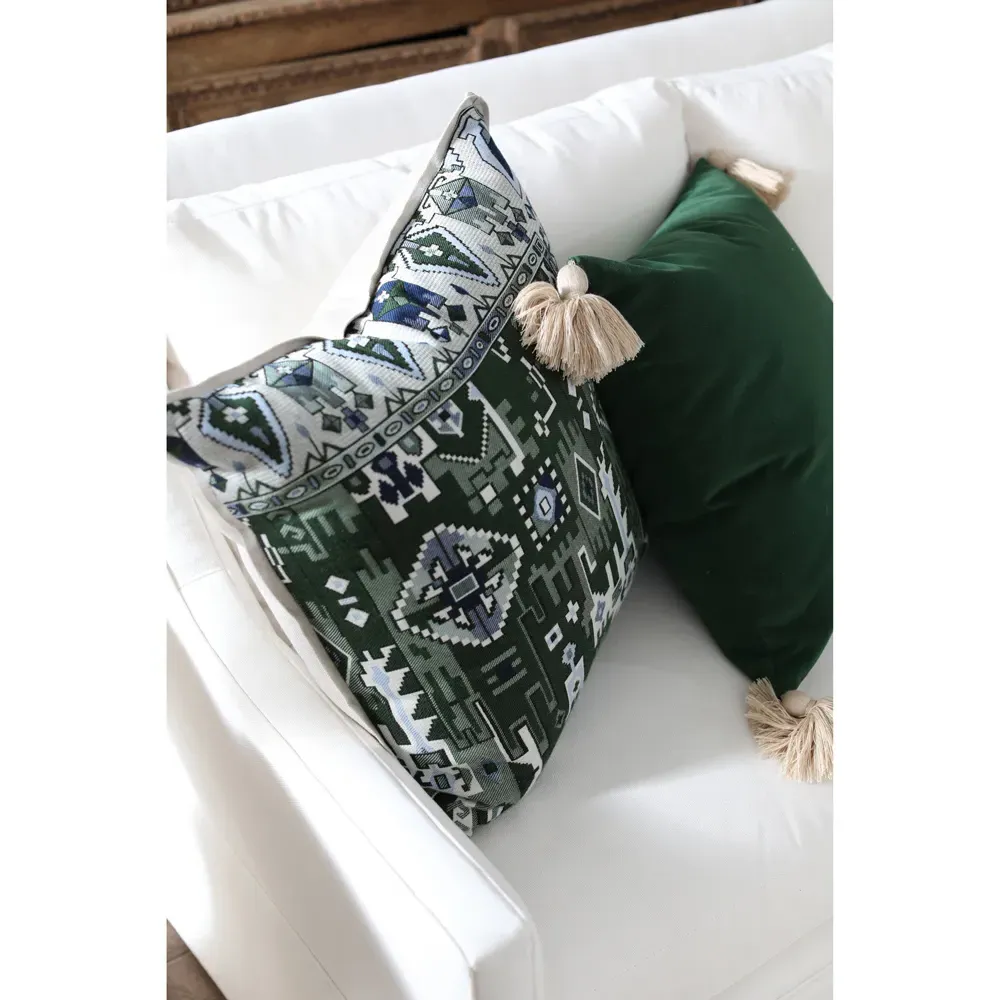 Mallard Square Throw Pillow - Green, Acrylic