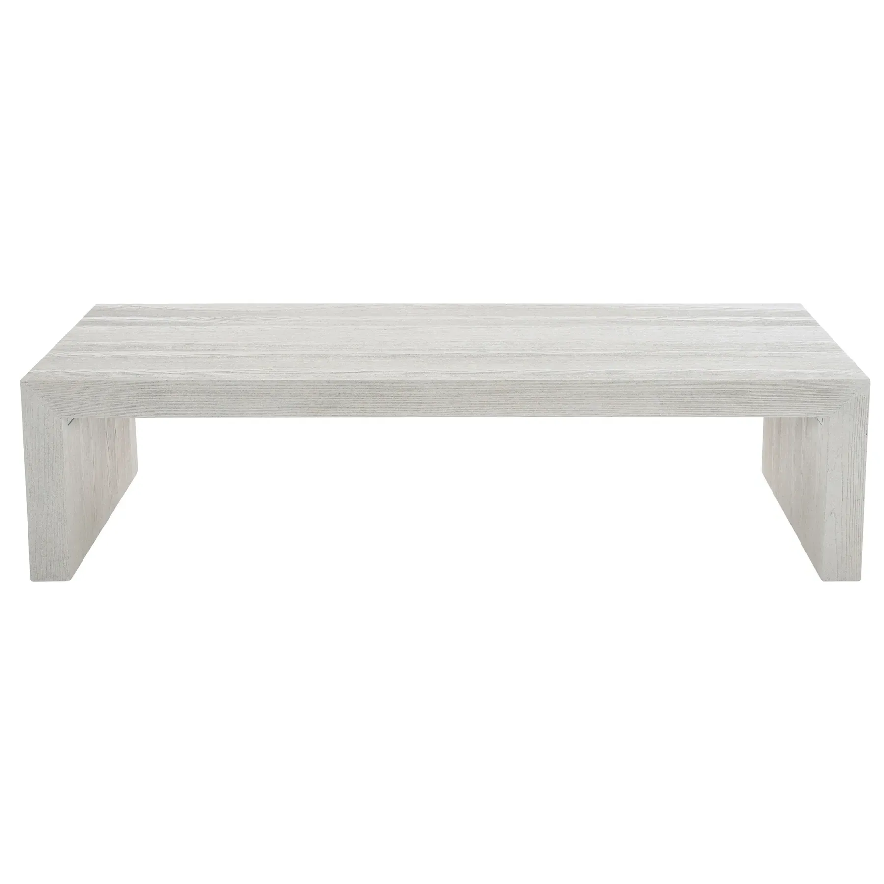 Mallie Rectangular Coffee Table - White, Ash Wood image