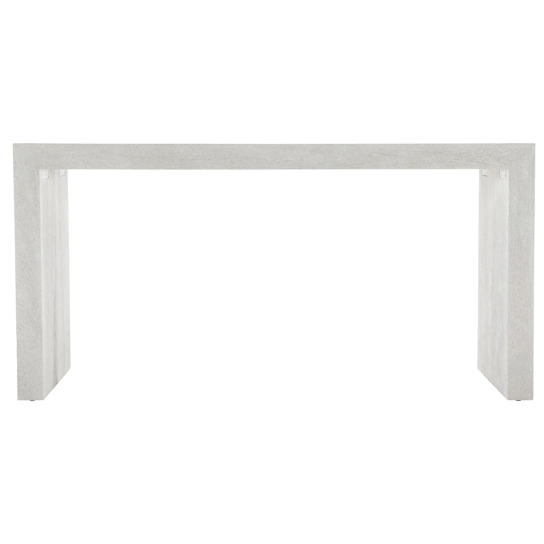 Mallie Rectangular Console Table - White, Ash Wood