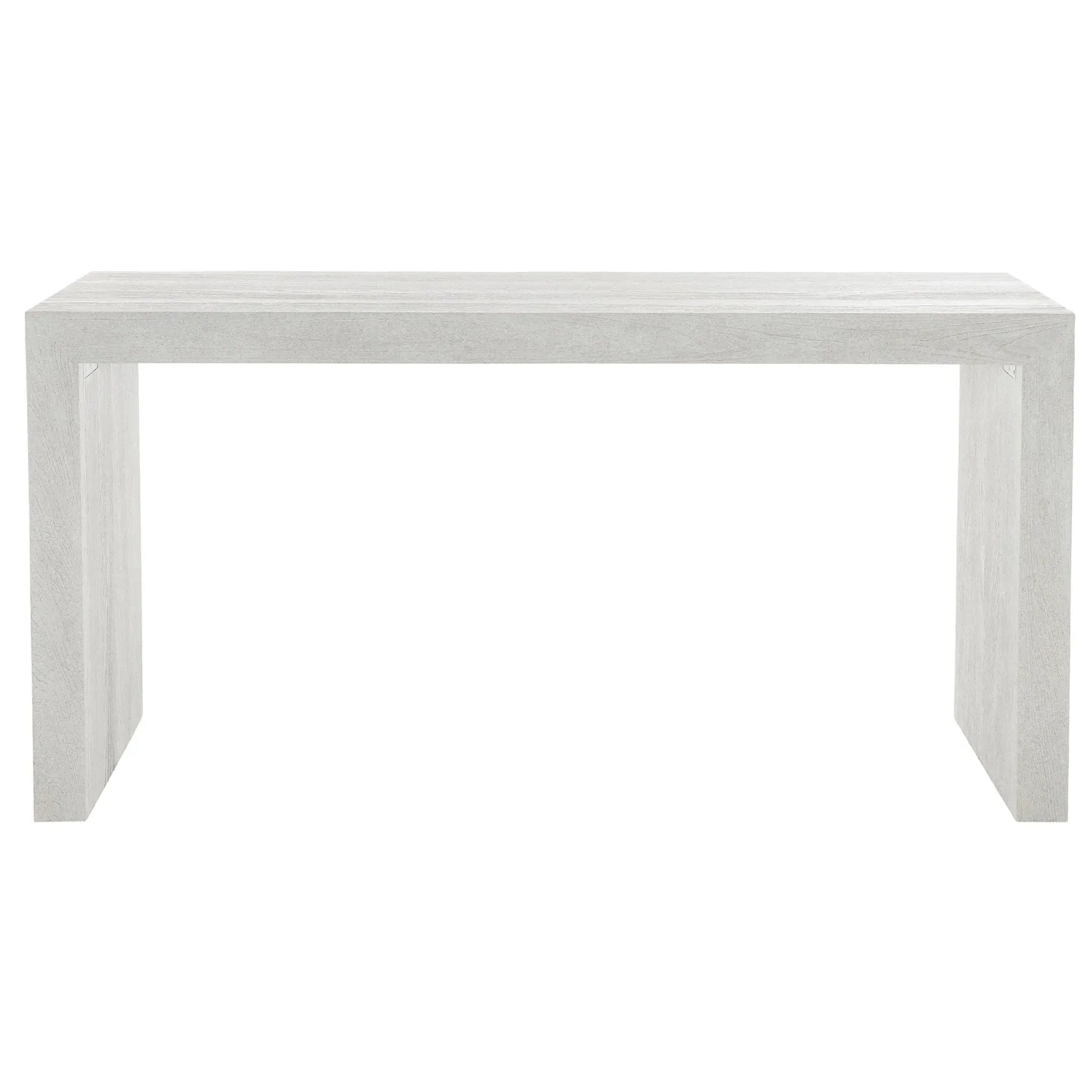 Mallie Rectangular Console Table - White, Ash Wood