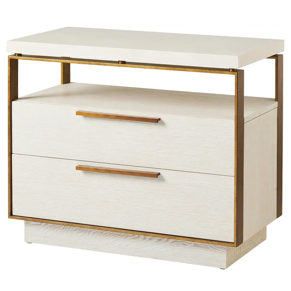 Malpaso 2 Drawer Bachelors Chest - White, Oak image